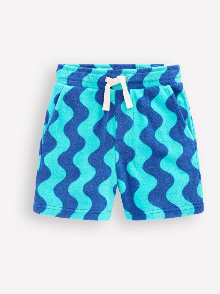 Boden Blue Towelling Shorts - Image 1 of 3 Boden Blue Towelling Shorts - Image 1 of 3