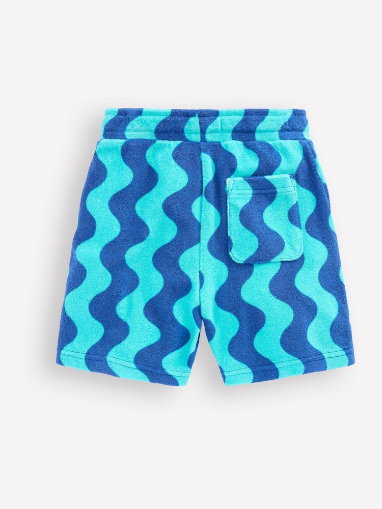 Boden Blue Towelling Shorts - Image 2 of 3 Boden Blue Towelling Shorts - Image 2 of 3