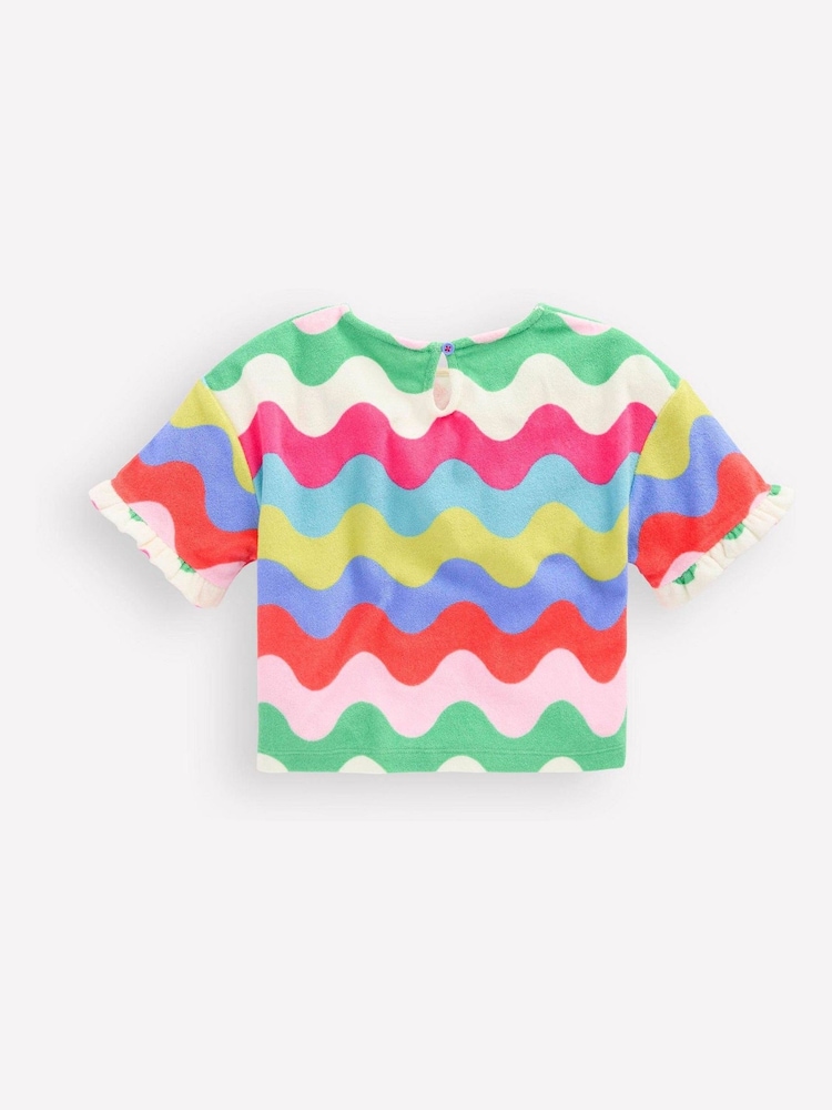 Boden Pink Dropped Shoulder Towelling Top - Image 2 of 3 Boden Pink Dropped Shoulder Towelling Top - Image 2 of 3