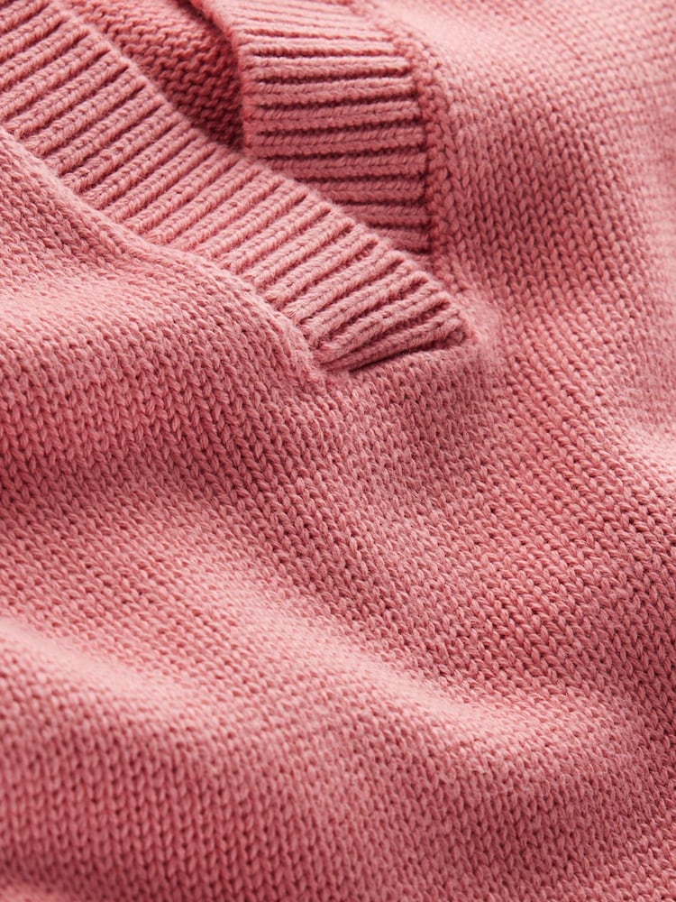 Boden Pink Cotton Henley Jumper - Image 6 of 6