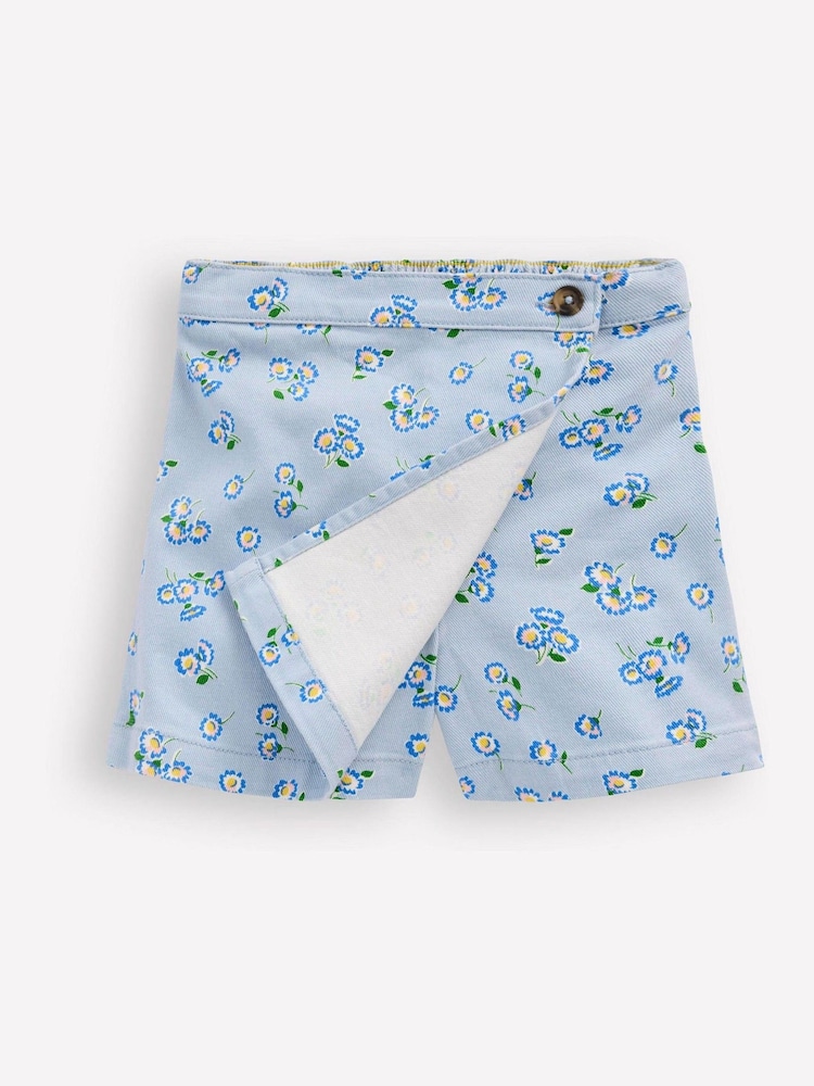 Boden Blue Wrap Woven Skirt - Image 4 of 4