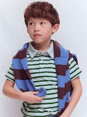 Boden Green Slub Polo Shirt - Image 2 of 6