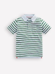 Boden Green Slub Polo Shirt - Image 4 of 6