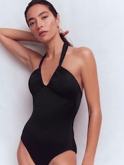 Boden Black Minori Halter Tie Swimsuit - Image 1 of 7