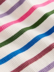 Boden Pink Ribbed Lace Trim Vest - Image 3 of 3