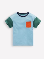 Boden Sky Blue Relaxed Ripstop T-Shirt - Image 1 of 3