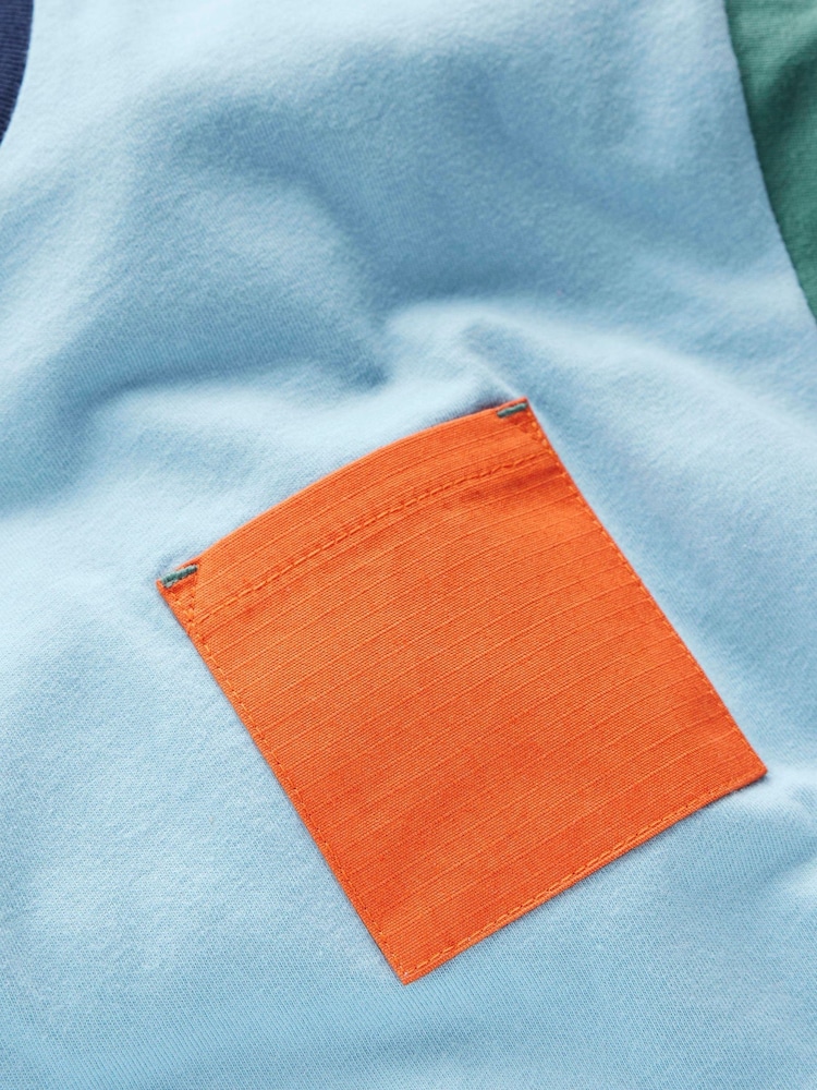 Boden Sky Blue Relaxed Ripstop T-Shirt - Image 3 of 3