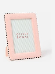 Oliver Bonas Pink Dulce Velvet Photo Frame 5x7 - Image 2 of 4