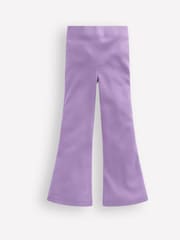 Boden Purple Ribbed Flared Leggings - Image 2 of 3