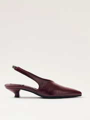 Alohas Red Eros Leather Slingback Shoes - Image 1 of 4