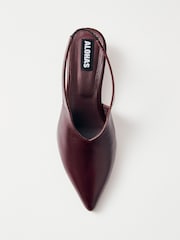 Alohas Red Eros Leather Slingback Shoes - Image 3 of 4