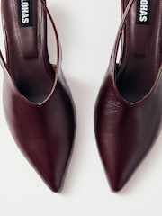 Alohas Red Eros Leather Slingback Shoes - Image 4 of 4