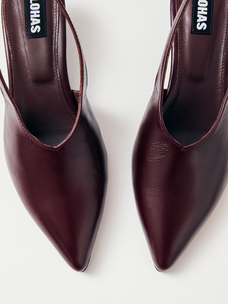 Alohas Red Eros Leather Slingback Shoes - Image 4 of 4
