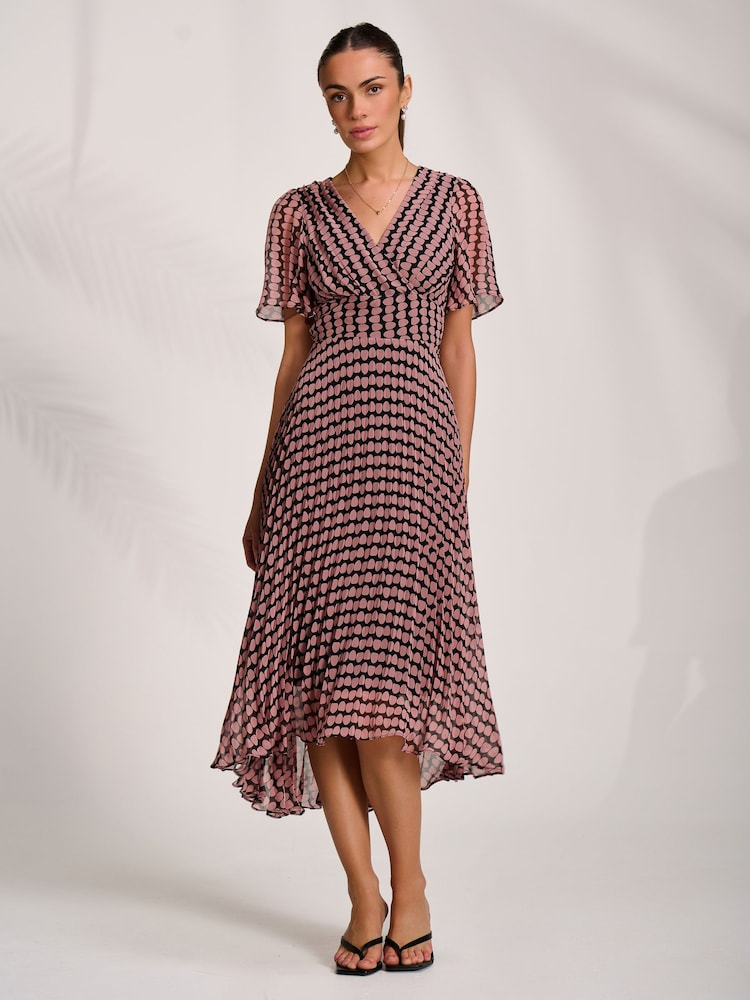 Jolie Moi プリーツシフォンマキシドレス - 画像 1 / 6