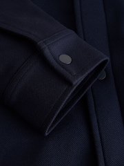 Navy Blue Borg Lined Shacket - Image 12 of 12