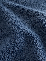 Steel Blue Borg Quarter Zip Fleece - Image 8 of 9
