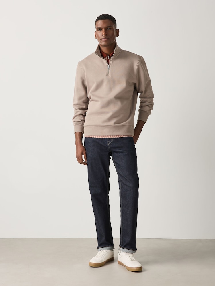 صخري محايد - عادي - Regular Fit Quarter Zip Sweatshirt - صورة 2 من 8 صخري محايد - عادي - Regular Fit Quarter Zip Sweatshirt - صورة 2 من 8