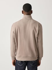 صخري محايد - عادي - Regular Fit Quarter Zip Sweatshirt - صورة 3 من 8
