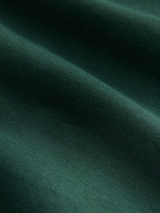 Σκούρο πράσινο - Cotton Rich Jersey Zip Neck Polo Sweatshirt - Εικόνα 7 από 8