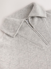 Gris - Quarter Zip Cosy Knit Jumper - Image 7 de 8