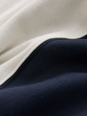 Navy/Blue/ Ecru Stripe Rugby Polo Sweatshirt - Image 7 of 8