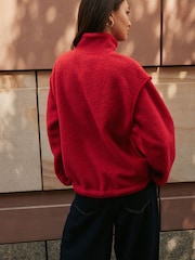 レッド - Quarter Zip Borg Jacket - 画像 4 / 10