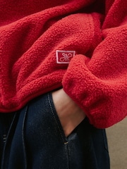 レッド - Quarter Zip Borg Jacket - 画像 5 / 10