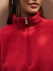 レッド - Quarter Zip Borg Jacket - 画像 6 / 10