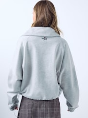Pelēks - Noel Christmas Quarter Zip Sweatshirt - Attēls 3 no 5