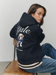 Navy Yale Licence Pullover Hoodie - Image 3 of 9