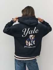 Navy Yale Licence Pullover Hoodie - Image 4 of 9