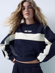 Navy NYC Graphic Sweatshirt - Image 5 of 9