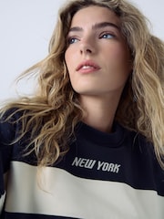 Navy NYC Graphic Sweatshirt - Image 6 of 9
