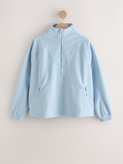 Синий - Funnel Neck Half Zip Fleece - Изображение 1 3