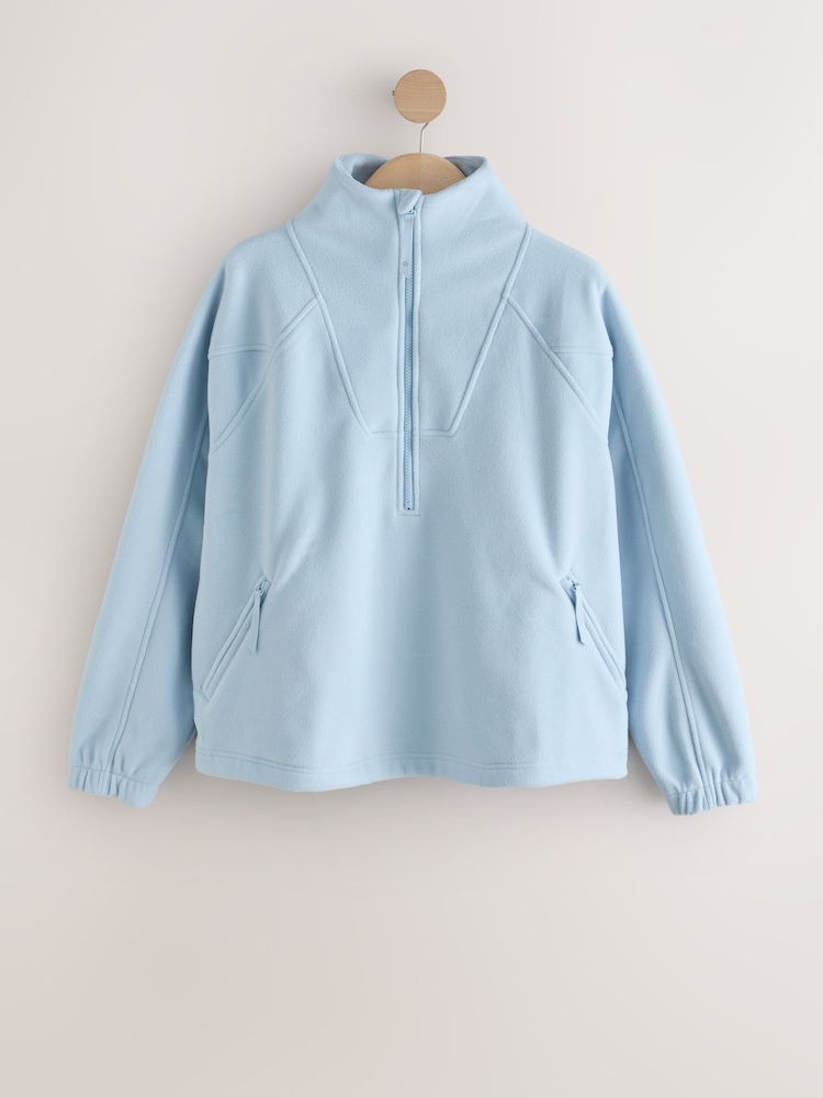 Синий - Funnel Neck Half Zip Fleece - Изображение 1 3