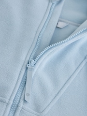 Синий - Funnel Neck Half Zip Fleece - Изображение 3 3