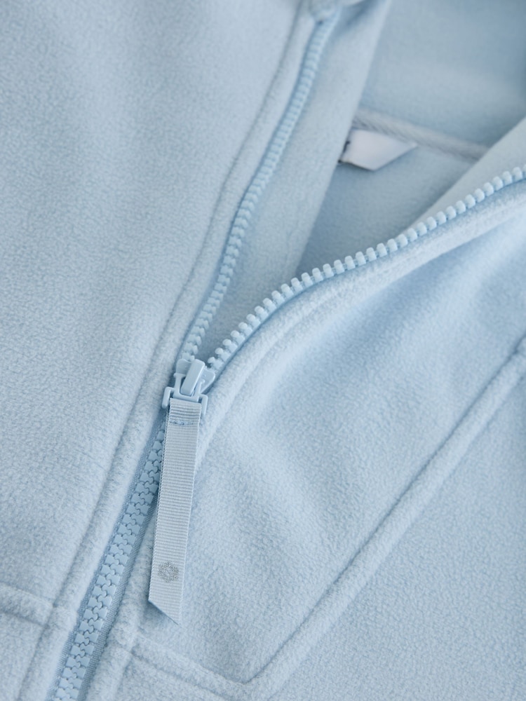 Синий - Funnel Neck Half Zip Fleece - Изображение 3 3