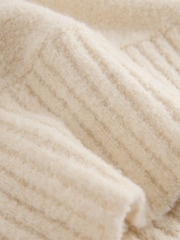 Ecru Cosy Boucle Funnel Neck Jumper - Image 2 of 3