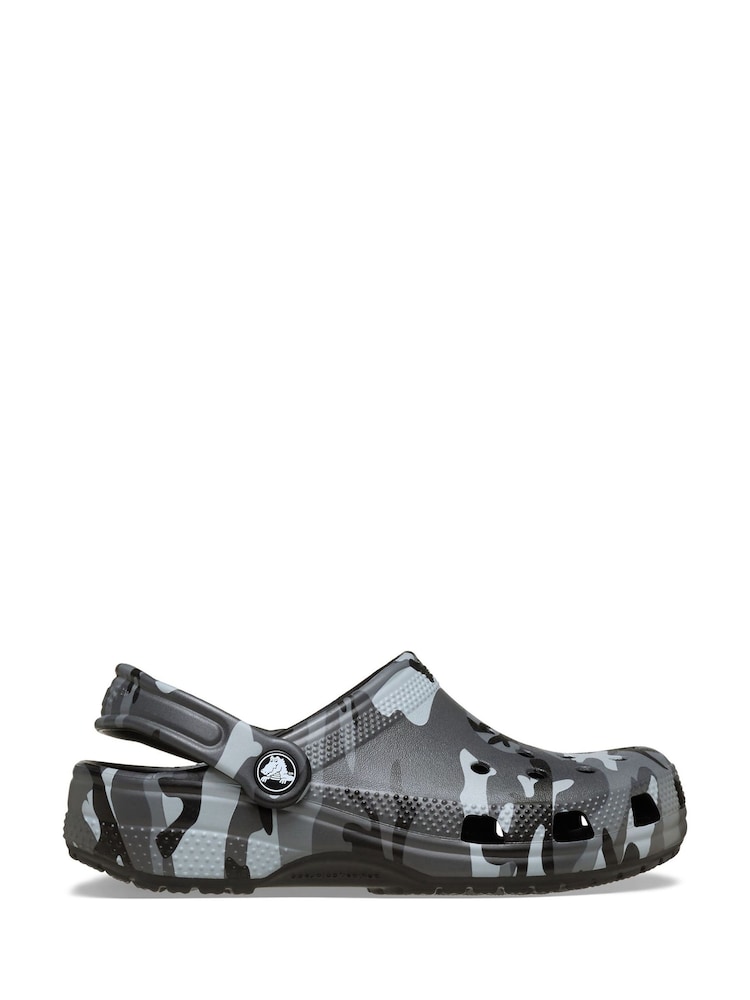 Crocs Black Classic Camouflage Clogs - Image 2 of 6