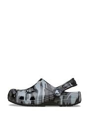 Crocs Black Classic Camouflage Clogs - Image 3 of 6