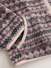 Gri/Roz/Alb - Fairisle Borg Jacket - Imaginea 3 din 3