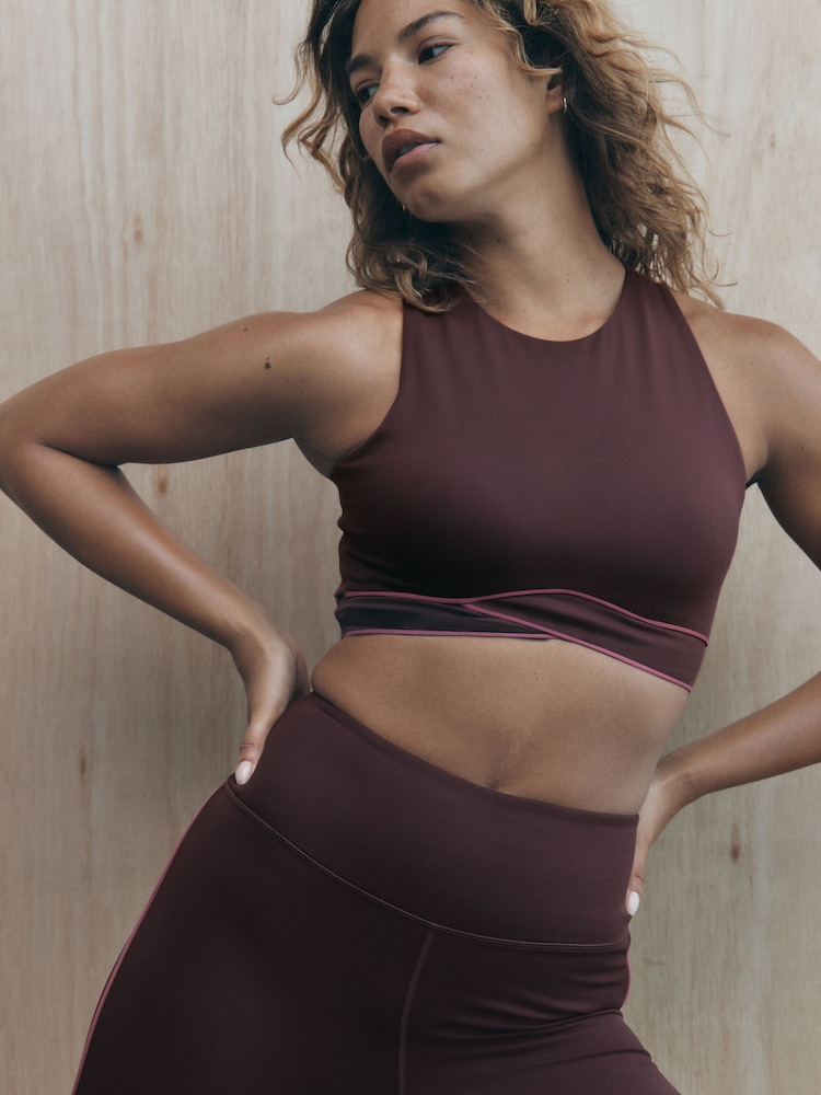 self. Fudge High Impact Contrast Detail Sports Bra - Image 1 of 5