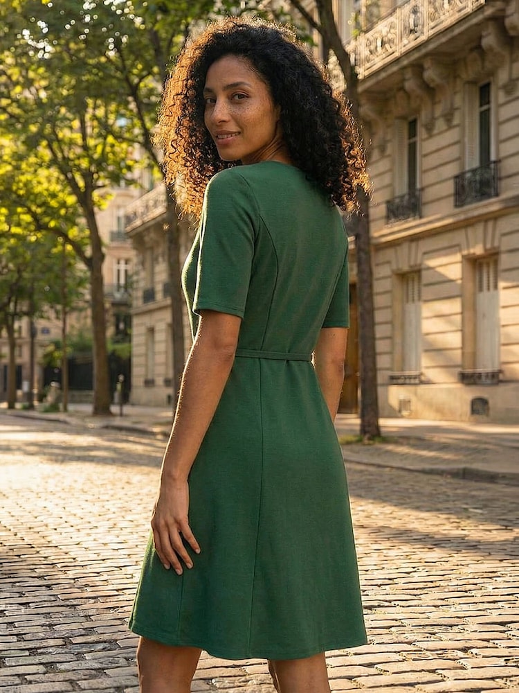 Buy Roman Green Belted Fit & Flare Dress from Next USA