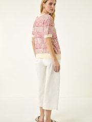 Roman Pink Spacedye Button Knitted Cardigan - Image 3 of 5