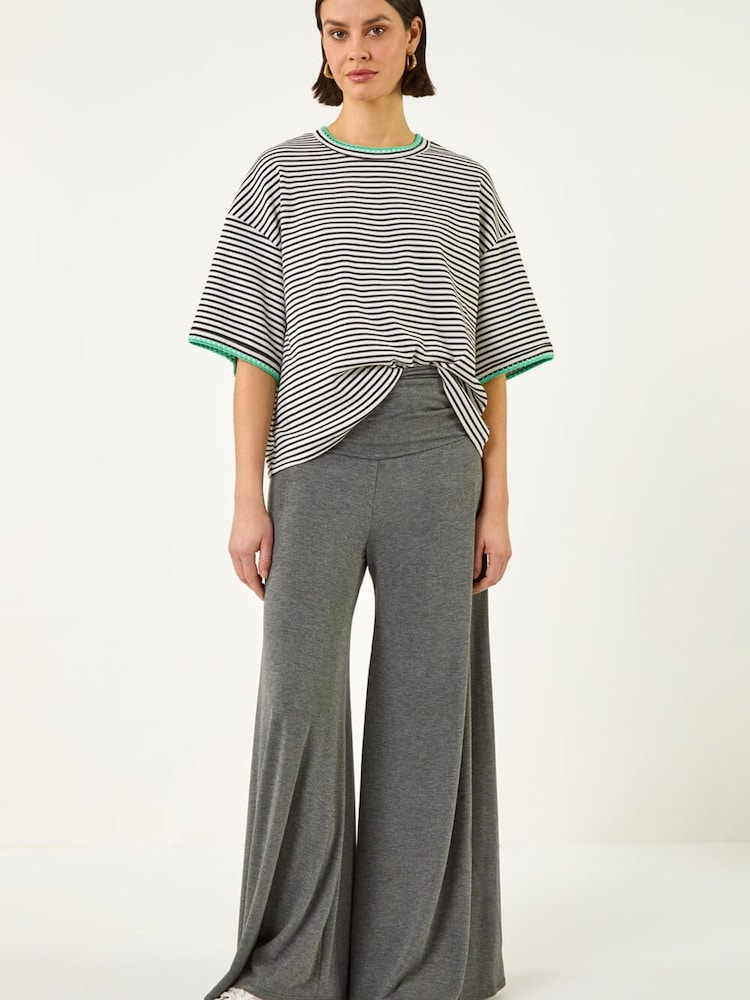 Roman Grey Gathered Waist Trousers - Image 2 of 5