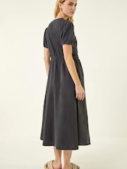 Roman Black Cotton Crochet Trim Dress - Image 3 of 5