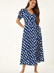 Φόρεμα Midi με κουμπιά και Roman Τύπωμα - Εικόνα 1 από 4