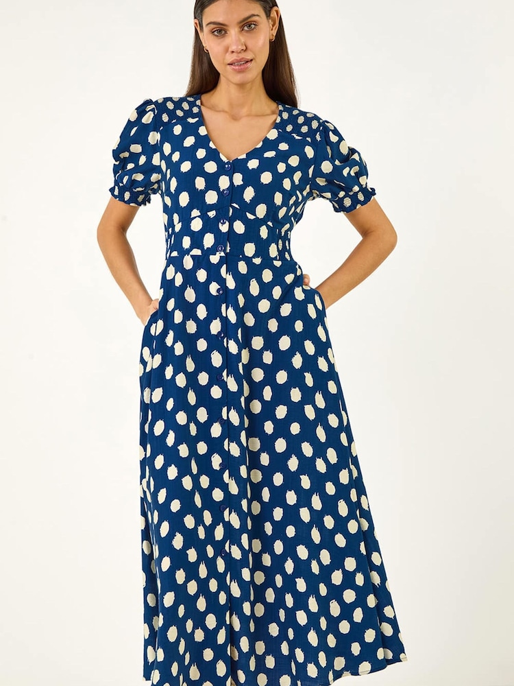 Φόρεμα Midi με κουμπιά και Roman Τύπωμα - Εικόνα 2 από 4 Φόρεμα Midi με κουμπιά και Roman Τύπωμα - Εικόνα 2 από 4