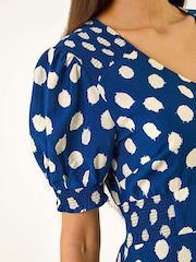 Φόρεμα Midi με κουμπιά και Roman Τύπωμα - Εικόνα 4 από 4