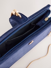 Navy Velvet Tassel Clutch - Image 8 of 8